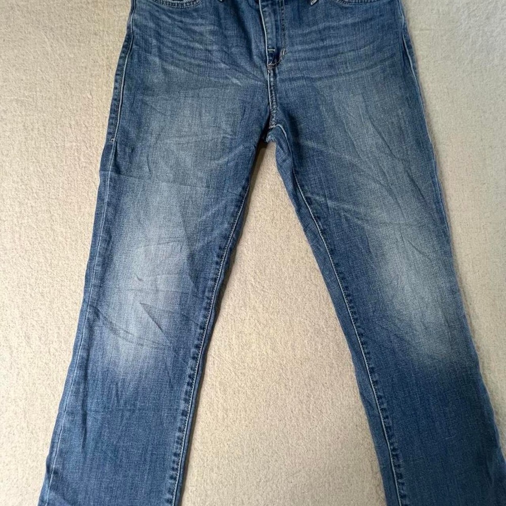 Rock & Republic Women Blue Angel Wing Embroidered Jeans Size 12 Straight Leg